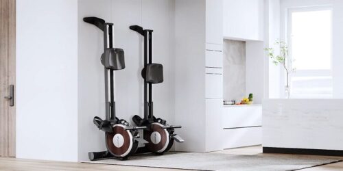 vertical storage merach rowing machine