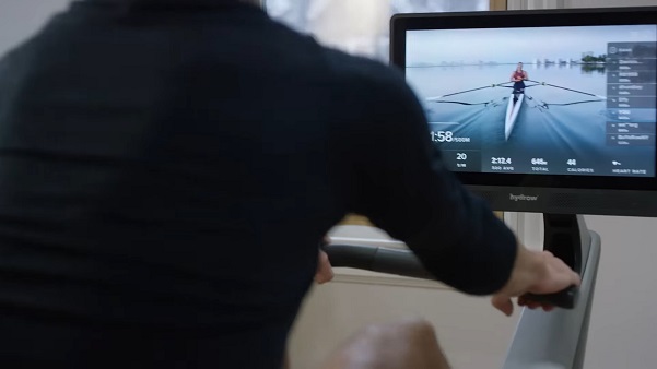 Hydrow origin rower hydrow origin rowing machine with showing hydrow app