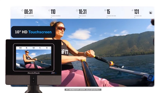 nordictrack rw700 rower touchscreen