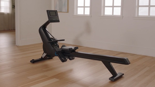 magnetic rower with screen side view of a magnetic rowing machine