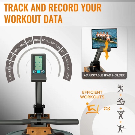 wenoker rowing machine monitor wenoker water rowing machine monitor and apps